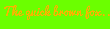 Image with Font Color FFB200 and Background Color 6BFF00